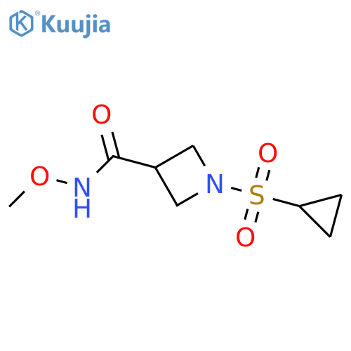 1-(cyclopropanesulfonyl)-N-methoxyazetidine-3-carboxamide structure