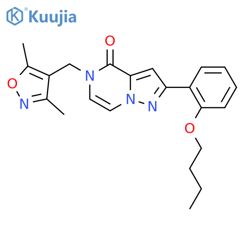 2-(2-butoxyphenyl)-5-(3,5-dimethyl-1,2-oxazol-4-yl)methyl-4H,5H-pyrazolo1,5-apyrazin-4-one structure