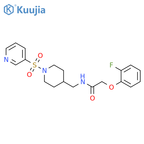 2-(2-fluorophenoxy)-N-{1-(pyridine-3-sulfonyl)piperidin-4-ylmethyl}acetamide structure