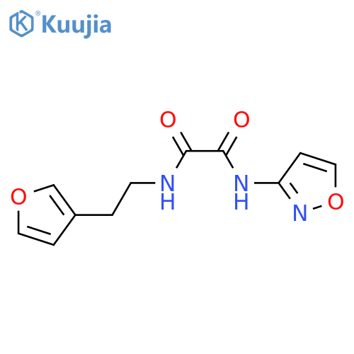 N'-[2-(furan-3-yl)ethyl]-N-(1,2-oxazol-3-yl)ethanediamide structure