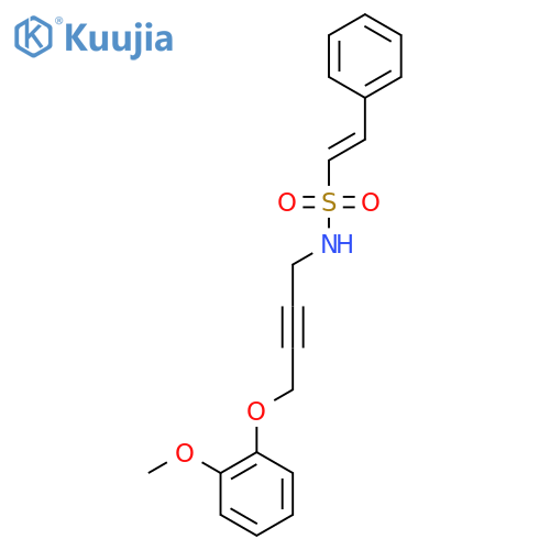 (E)-N-4-(2-methoxyphenoxy)but-2-yn-1-yl-2-phenylethene-1-sulfonamide structure