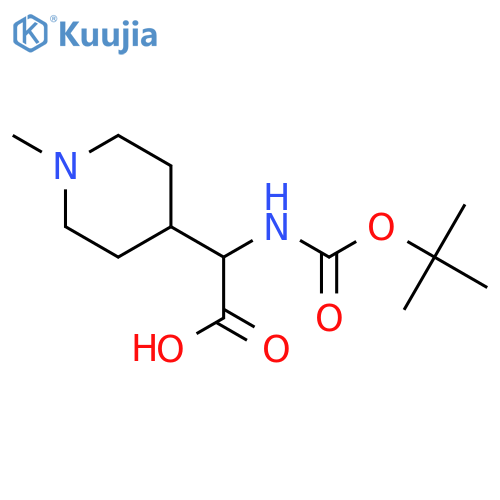 2-{[(tert-butoxy)carbonyl]amino}-2-(1-methylpiperidin-4-yl)acetic acid structure