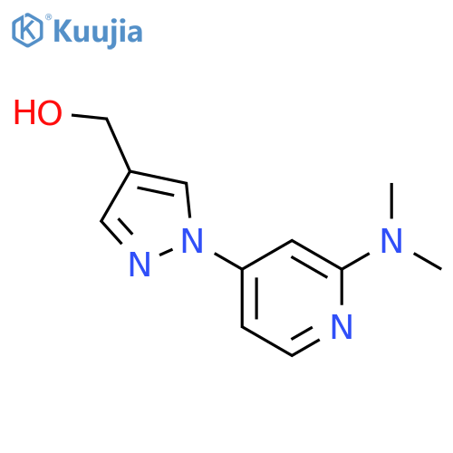 (1-(2-(Dimethylamino)pyridin-4-yl)-1H-pyrazol-4-yl)methanol structure