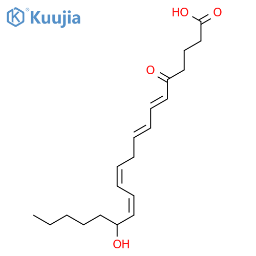 6,8,11,13-Eicosatetraenoic acid, 15-hydroxy-5-oxo-, (E,E,Z,Z)- structure
