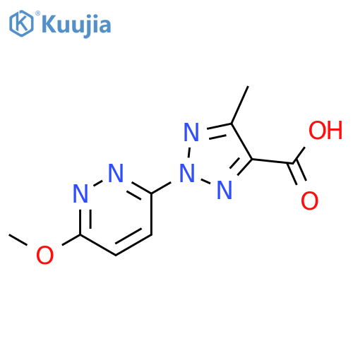 2-(6-Methoxy-pyridazin-3-yl)-5-methyl-2H-[1,2,3]triazole-4-carboxylic acid structure