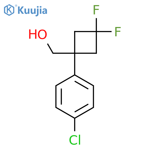 [1-(4-Chlorophenyl)-3,3-difluorocyclobutyl]methanol structure