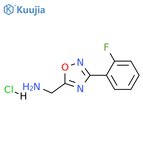 {[3-(2-fluorophenyl)-1,2,4-oxadiazol-5-yl]methyl}amine hydrochloride structure
