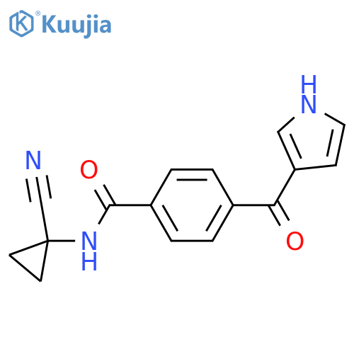 N-(1-Cyanocyclopropyl)-4-(1H-pyrrol-3-ylcarbonyl)benzamide structure