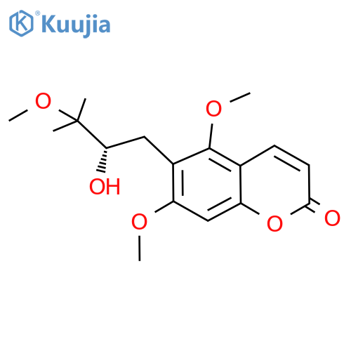 (+)-5,7-Dimethoxy-6-[(2R)-2-hydroxy-3-methoxy-3-methylbutyl]-2H-1-benzopyran-2-one structure