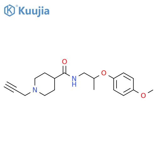 N-[2-(4-Methoxyphenoxy)propyl]-1-(2-propyn-1-yl)-4-piperidinecarboxamide structure