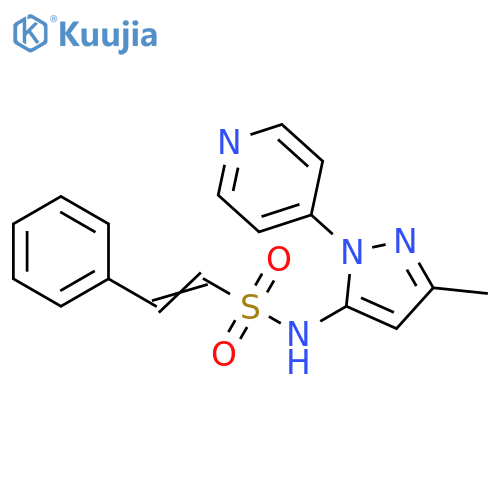N-[3-Methyl-1-(4-pyridinyl)-1H-pyrazol-5-yl]-2-phenylethenesulfonamide structure