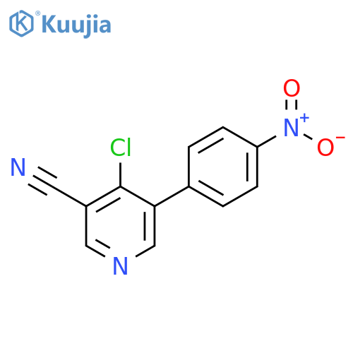 4-Chloro-5-(4-nitro-phenyl)-nicotinonitrile structure