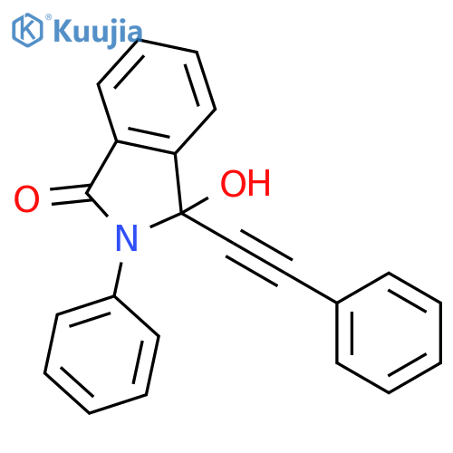 1H-Isoindol-1-one, 2,3-dihydro-3-hydroxy-2-phenyl-3-(phenylethynyl)- structure