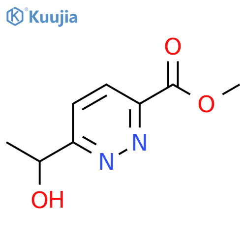 3-Pyridazinecarboxylic acid, 6-(1-hydroxyethyl)-, methyl ester structure