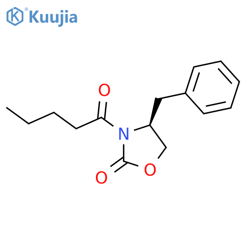 (S)-4-benzyl-3-pentanoyloxazolidin-2-one structure