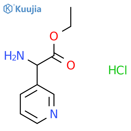 Ethyl 2-amino-2-(pyridin-3-yl)acetate hydrochloride structure