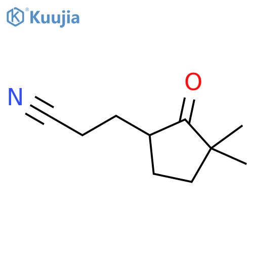 Cyclopentanepropanenitrile, 3,3-dimethyl-2-oxo- structure