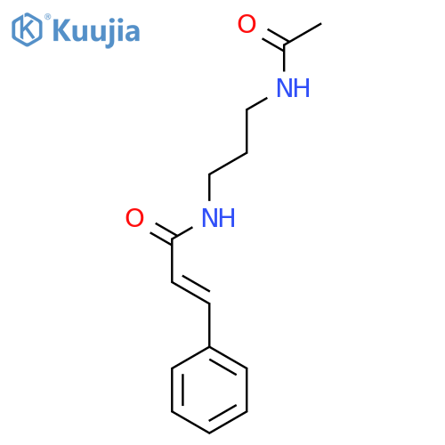 (E)-N-(3-acetamidopropyl)-cinnamamide structure