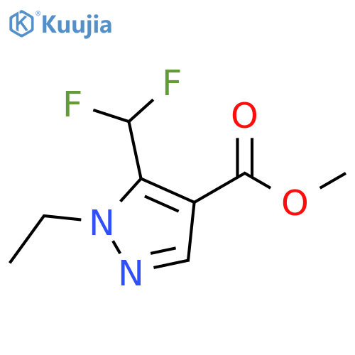 5-Difluoromethyl-1-ethyl-1H-pyrazole-4-carboxylic acid methyl ester structure