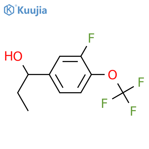 1-[3-fluoro-4-(trifluoromethoxy)phenyl]propan-1-ol structure
