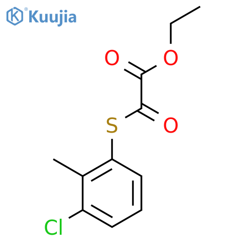 Ethyl 2-((3-chloro-2-methylphenyl)thio)-2-oxoacetate structure