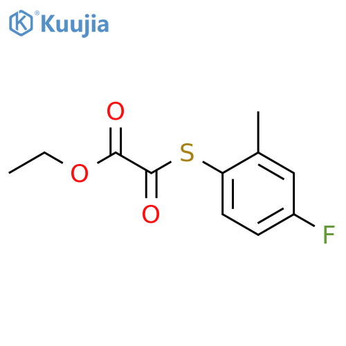 Ethyl 2-((4-fluoro-2-methylphenyl)thio)-2-oxoacetate structure