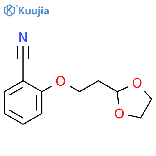 2-[2-(1,3-dioxolan-2-yl)ethoxy]benzonitrile structure