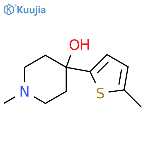 1-methyl-4-(5-methylthiophen-2-yl)piperidin-4-ol structure