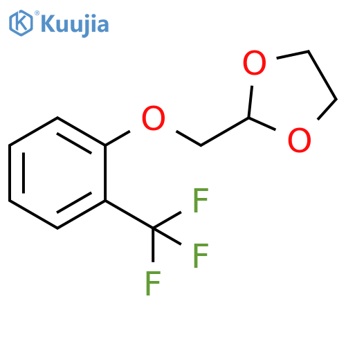 2-[[2-(trifluoromethyl)phenoxy]methyl]-1,3-dioxolane structure