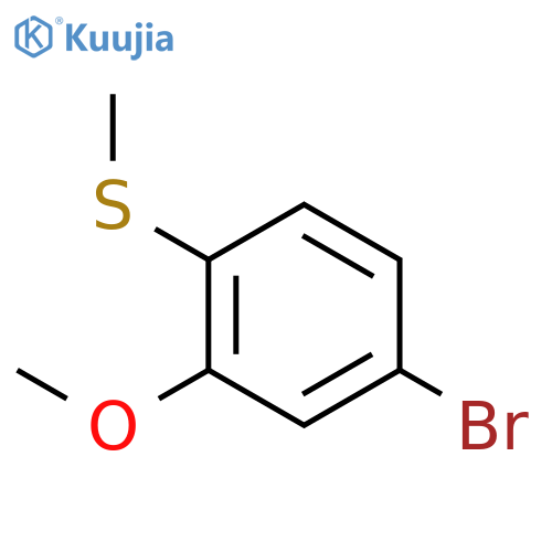 Benzene, 4-bromo-2-methoxy-1-(methylthio)- structure