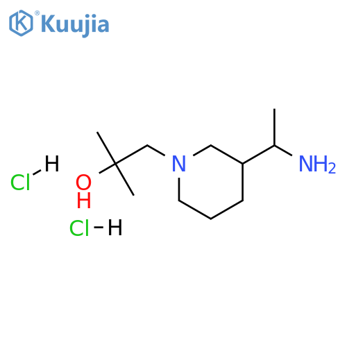 1-[3-(1-aminoethyl)-1-piperidyl]-2-methyl-propan-2-ol;dihydrochloride structure