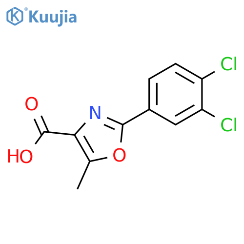 2-(3,4-dichlorophenyl)-5-methyl-1,3-oxazole-4-carboxylic acid structure