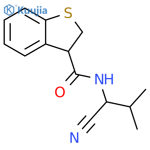 N-(1-cyano-2-methylpropyl)-2,3-dihydro-1-benzothiophene-3-carboxamide structure