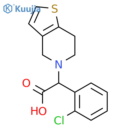 (S)-2-(2-Chlorophenyl)-2-(6,7-dihydrothieno[3,2-c]pyridin-5(4H)-yl)acetic acid structure