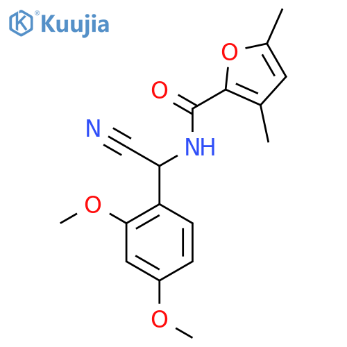 N-[cyano(2,4-dimethoxyphenyl)methyl]-3,5-dimethylfuran-2-carboxamide structure