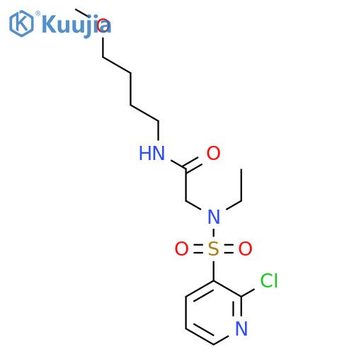 2-(N-ethyl2-chloropyridine-3-sulfonamido)-N-(4-methoxybutyl)acetamide structure