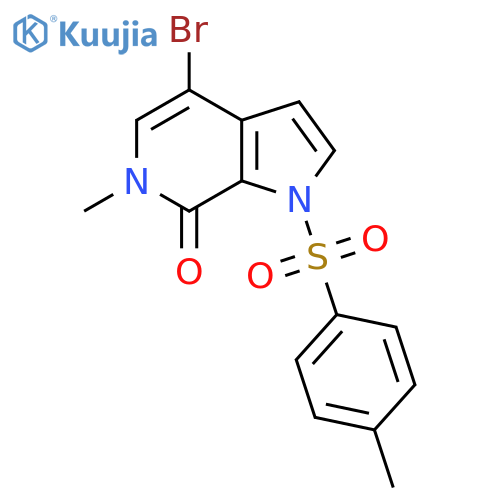 4-Bromo-6-methyl-1-(4-methylbenzenesulfonyl)-1H,6H,7H-pyrrolo[2,3-c]pyridin-7-one structure