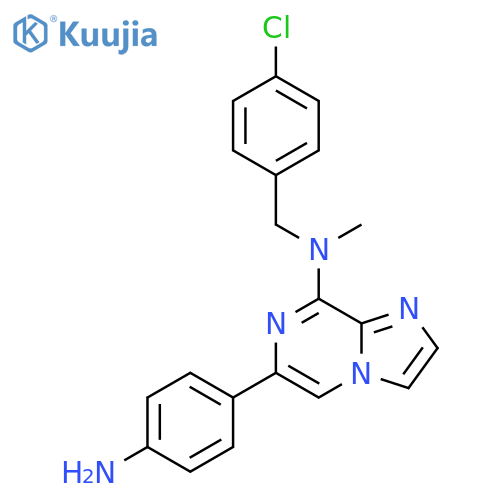 [6-(4-Amino-phenyl)-imidazo[1,2-a]pyrazin-8-yl]-(4-chloro-benzyl)-methyl-amine structure