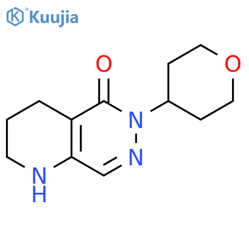 6-(Tetrahydro-pyran-4-yl)-2,3,4,6-tetrahydro-1H-pyrido[2,3-d]pyridazin-5-one structure
