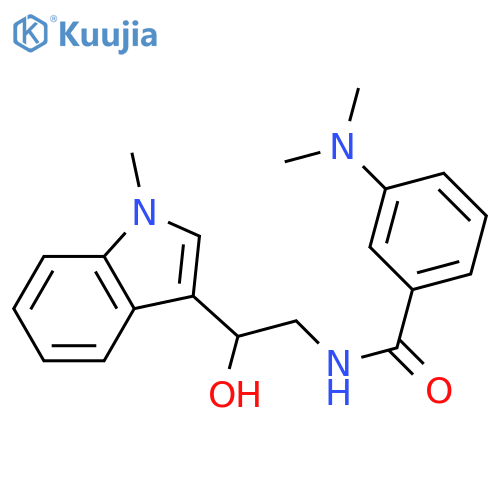 3-(dimethylamino)-N-2-hydroxy-2-(1-methyl-1H-indol-3-yl)ethylbenzamide structure