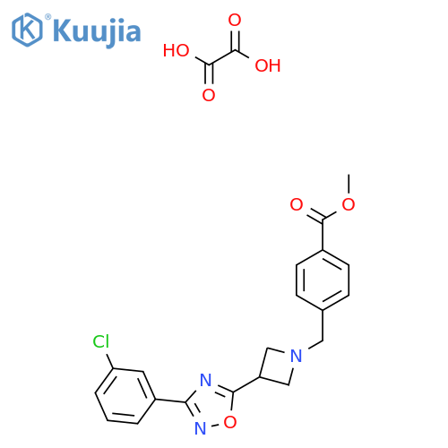 methyl 4-({3-3-(3-chlorophenyl)-1,2,4-oxadiazol-5-ylazetidin-1-yl}methyl)benzoate; oxalic acid structure