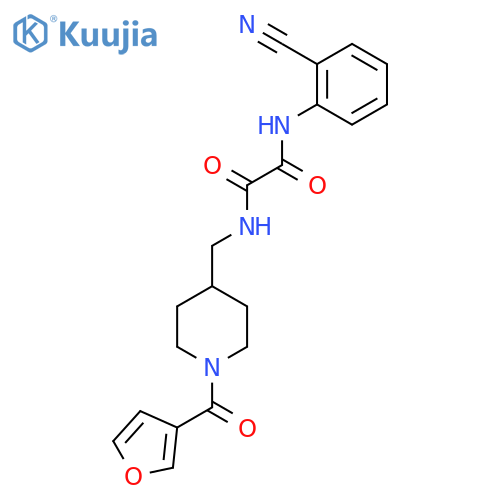 N'-(2-cyanophenyl)-N-{1-(furan-3-carbonyl)piperidin-4-ylmethyl}ethanediamide structure