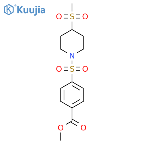 methyl 4-(4-methanesulfonylpiperidin-1-yl)sulfonylbenzoate structure