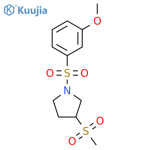 3-methanesulfonyl-1-(3-methoxybenzenesulfonyl)pyrrolidine structure