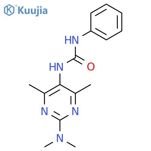 3-[2-(dimethylamino)-4,6-dimethylpyrimidin-5-yl]-1-phenylurea structure