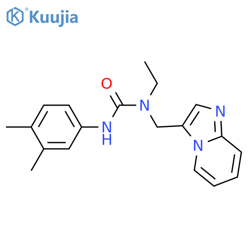 1-(3,4-dimethylphenyl)-3-ethyl-3-({imidazo[1,2-a]pyridin-3-yl}methyl)urea structure
