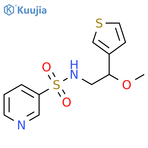 N-2-methoxy-2-(thiophen-3-yl)ethylpyridine-3-sulfonamide structure