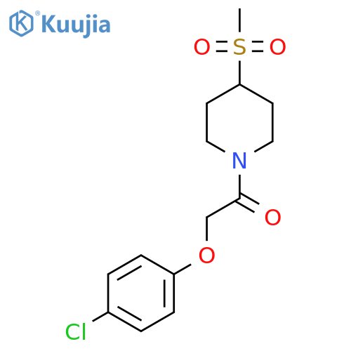 2-(4-chlorophenoxy)-1-(4-methanesulfonylpiperidin-1-yl)ethan-1-one structure
