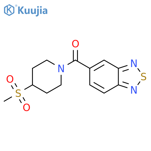 5-(4-methanesulfonylpiperidine-1-carbonyl)-2,1,3-benzothiadiazole structure