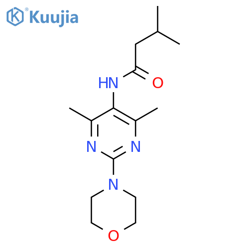 N-4,6-dimethyl-2-(morpholin-4-yl)pyrimidin-5-yl-3-methylbutanamide structure